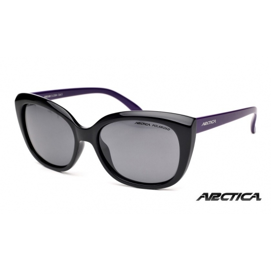 Okulary damskie Arctica S-236A czarno-fioletowe z polaryzacją